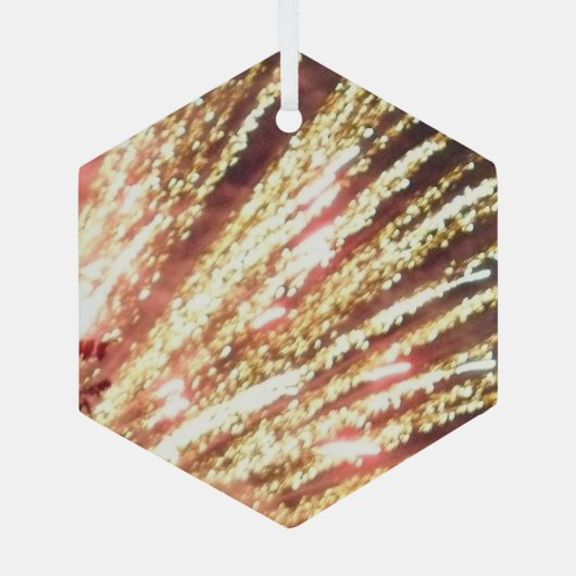 Vuurwerk 11 glas zeshoek ornament (Achterkant)