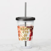 Vuurwerk 12 4 juli acryl tumbler acryl drinkbeker (Voorkant)
