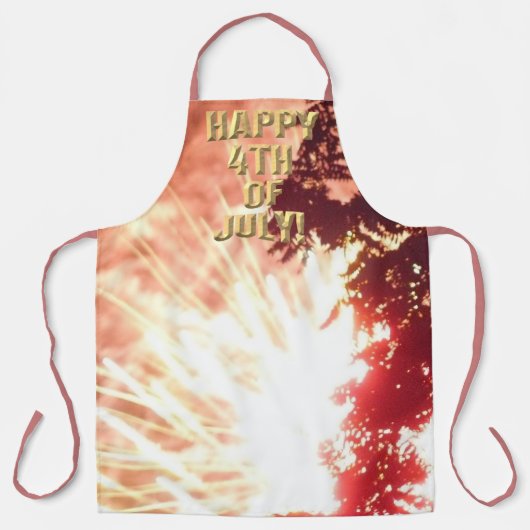 Vuurwerk 12 4 juli chef schort (Voorkant)