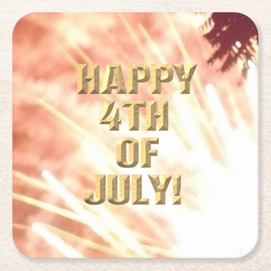 Vuurwerk 12 4 juli papieren onderzetters (Voorkant)