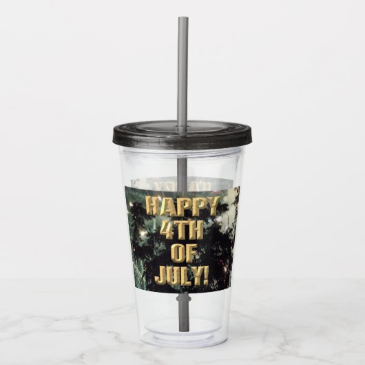 Vuurwerk 13 4 juli acryl tumbler acryl drinkbeker (Voorkant)