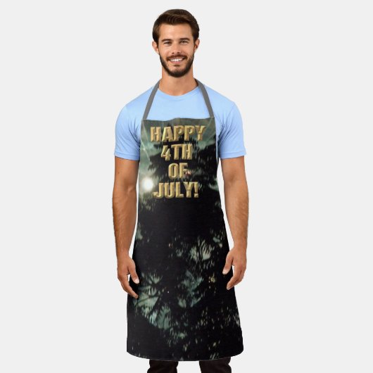 Vuurwerk 13 4 juli chef schort (Gedragen)
