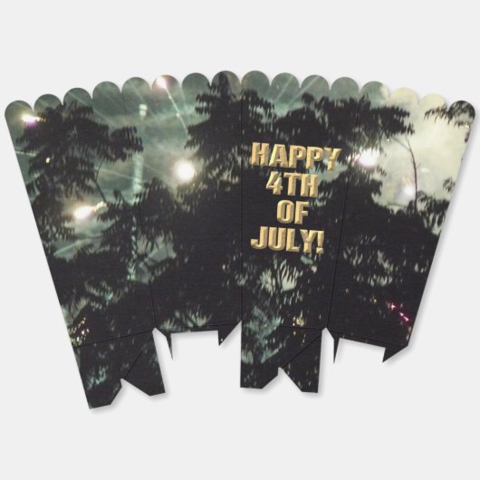 Vuurwerk 13 4 juli popcorn dozen bedankdoosjes (Ongevouwen)