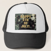 Vuurwerk 13 4th van juli trucker hoed trucker pet (Voorkant)