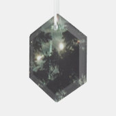 Vuurwerk 13 glas zeshoek ornament (Voorkant links)