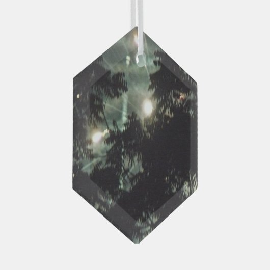 Vuurwerk 13 glazen zeshoekige ornament (Voorkant Rechts)