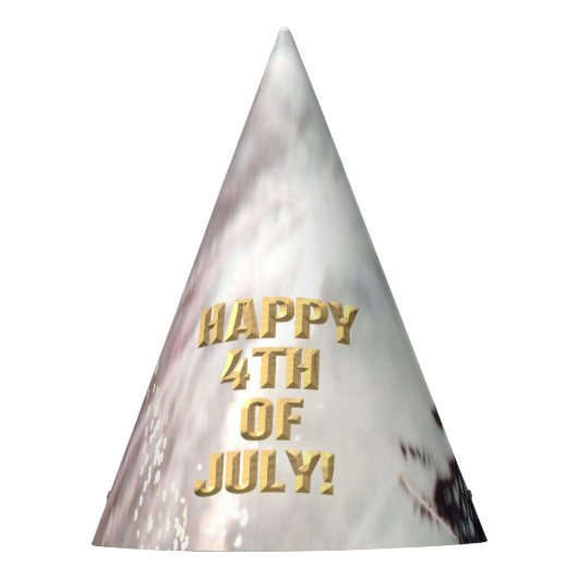 Vuurwerk 14 4 juli feest pet feesthoedjes (Voorkant)