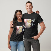 Vuurwerk 14 4 juli mannen zwart shirt (Unisex)