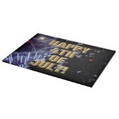 Vuurwerk 14 juli glazen snijplank (Hoek)