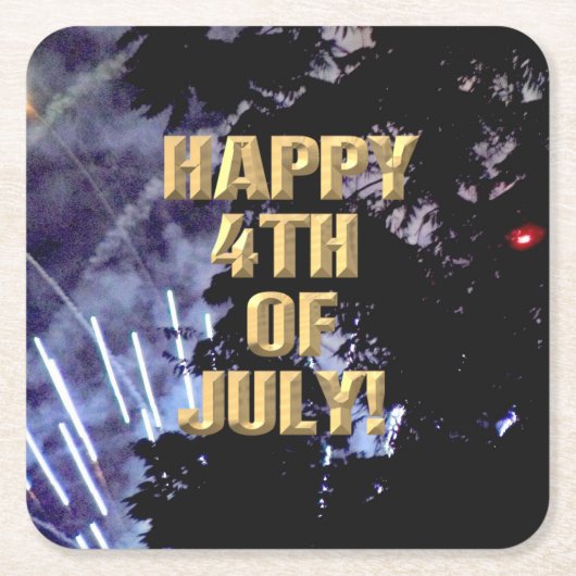 Vuurwerk 14 juli papieren onderzetters (Voorkant)