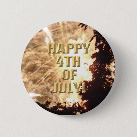 Vuurwerk 15 4 van juli knop ronde button 5,7 cm (Voorkant)
