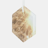 Vuurwerk 15 glazen zeshoekige kerstbal glas ornament (Voorkant links)