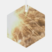 Vuurwerk 15 glazen zeshoekige kerstbal glas ornament (Achterkant)