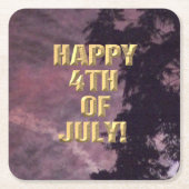 Vuurwerk 16 4 juli papieren onderzetters (Voorkant)