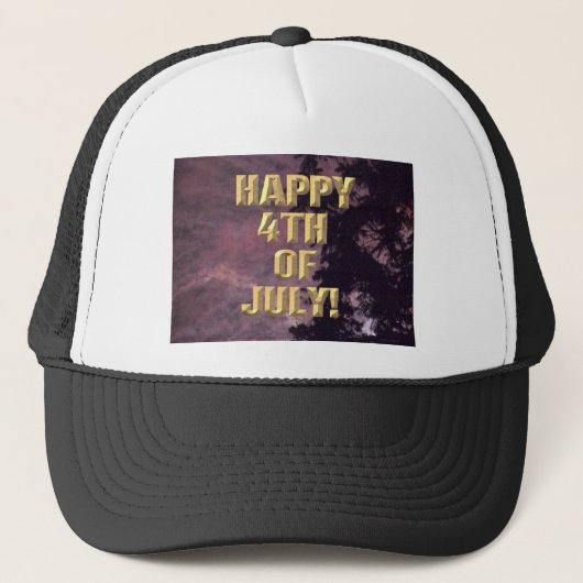 Vuurwerk 16 4th van juli trucker hoed trucker pet (Voorkant)