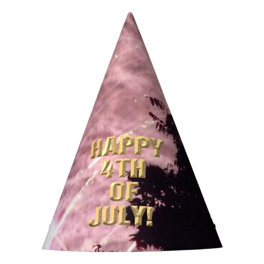 Vuurwerk 17 4 juli feest pet feesthoedjes (Voorkant)