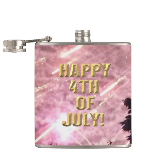 Vuurwerk 17 4th van juli gewikkeld kolf heupfles (Geopend)