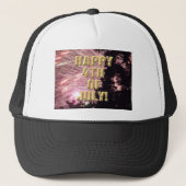 Vuurwerk 17 4th van juli trucker hoed trucker pet (Voorkant)