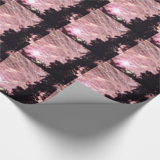 Vuurwerk 17 glanzend inpakpapier (Hoek)