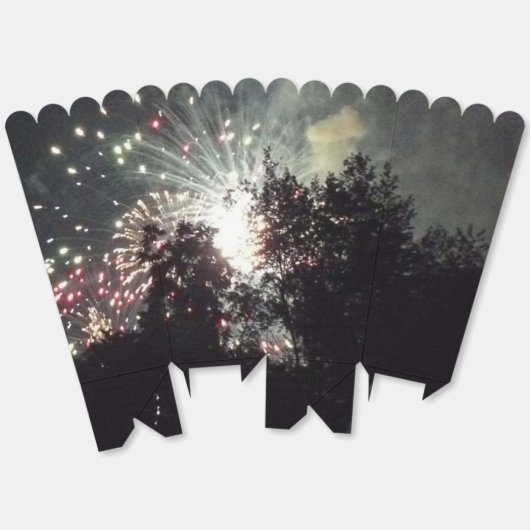 Vuurwerk 17 popcornboxen bedankdoosjes (Ongevouwen)