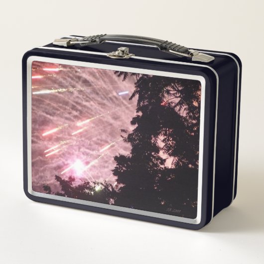 Vuurwerk 17 zwarte lunchbox (Voorkant)