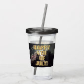 Vuurwerk 18 4 juli acryl tumbler acryl drinkbeker (Achterkant)