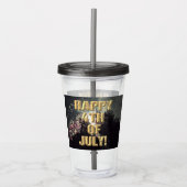 Vuurwerk 18 4 juli acryl tumbler acryl drinkbeker (Voorkant)