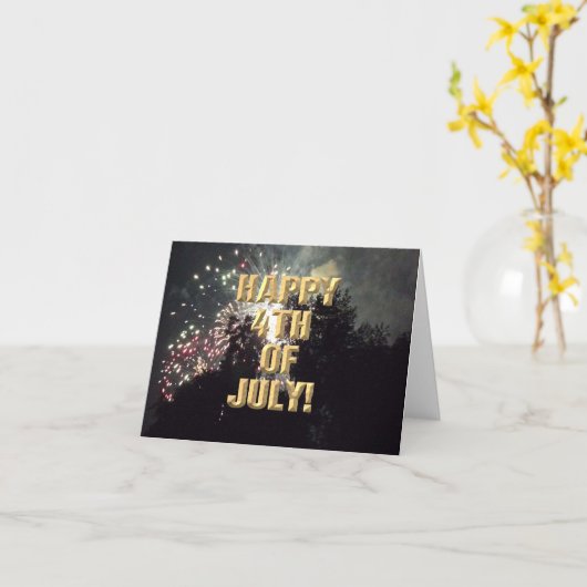 Vuurwerk 18 4 van juli kaart (Gele Bloem)