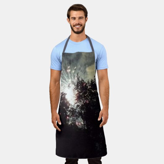 Vuurwerk 18 chef-kok schort (Gedragen)