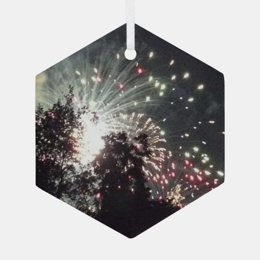 Vuurwerk 18 glas zeshoek ornament (Achterkant)