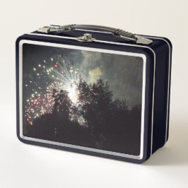 Vuurwerk 18 zwarte lunchbox