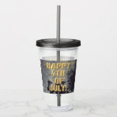 Vuurwerk 19 4 juli acryl tumbler acryl drinkbeker (Voorkant)
