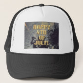 Vuurwerk 19 4th van juli trucker hoed trucker pet (Voorkant)