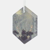 Vuurwerk 19 glazen zeshoekige ornament (Voorkant links)