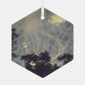 Vuurwerk 19 glazen zeshoekige ornament (Achterkant)