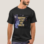 Vuurwerk 1 4 juli mannen zwart shirt (Voorkant)