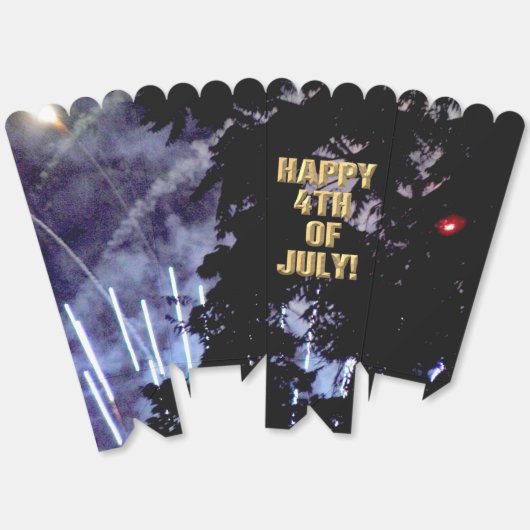 Vuurwerk 1 4 juli popcorn dozen bedankdoosjes (Ongevouwen)