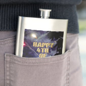 Vuurwerk 1 4 juli roestvrij stalen kolf flacon (Voorbeeld)