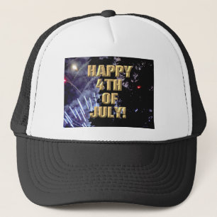 Vuurwerk 1 4 juli vrachtwagenhoed trucker pet