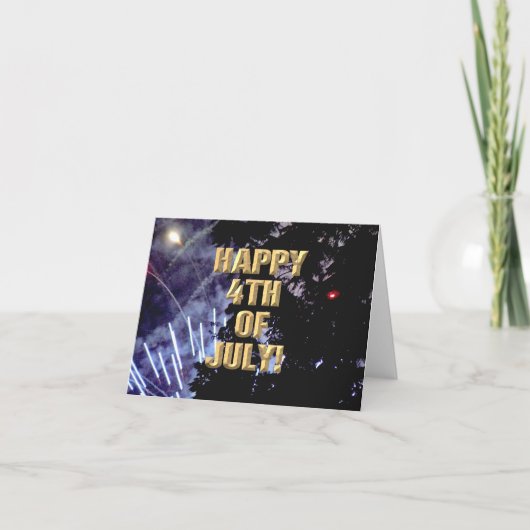 Vuurwerk 1 4 van juli kaart (Voorkant)