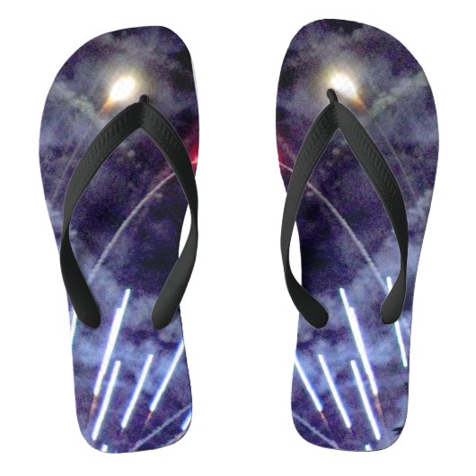 Vuurwerk 1 brede teenslippers (Voetbed)