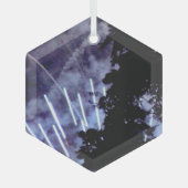 Vuurwerk 1 glas zeshoek ornament (Voorkant)