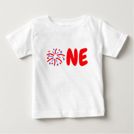 Vuurwerk 1e Verjaardag Baby T-shirt