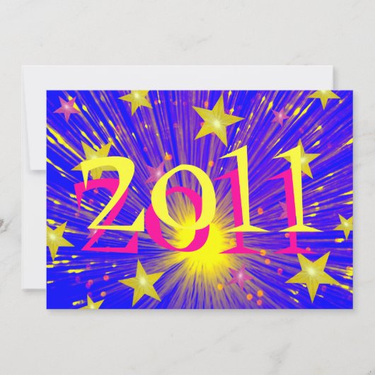 Vuurwerk '2011'-partijuitnodiging kaart (Voorkant)