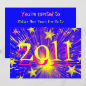 Vuurwerk '2011'-partijuitnodiging kaart (Voorkant / Achterkant)