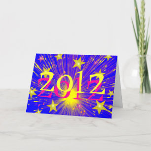 Vuurwerk '2012'-vergroentingskaart feestdagen kaart