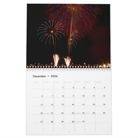 Vuurwerk 2024 Kalender (Dec 2026)