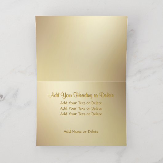 Vuurwerk 2026 Gelukkig Nieuwjaar Vrolijk Kerstgoud Folie Feestdagenkaart (Binnenlaag)