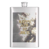 Vuurwerk 2 4 juli roestvrij stalen kolf flacon (Voorkant)