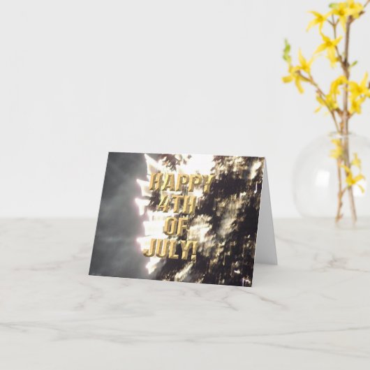 Vuurwerk 2 4 van juli kaart (Gele Bloem)